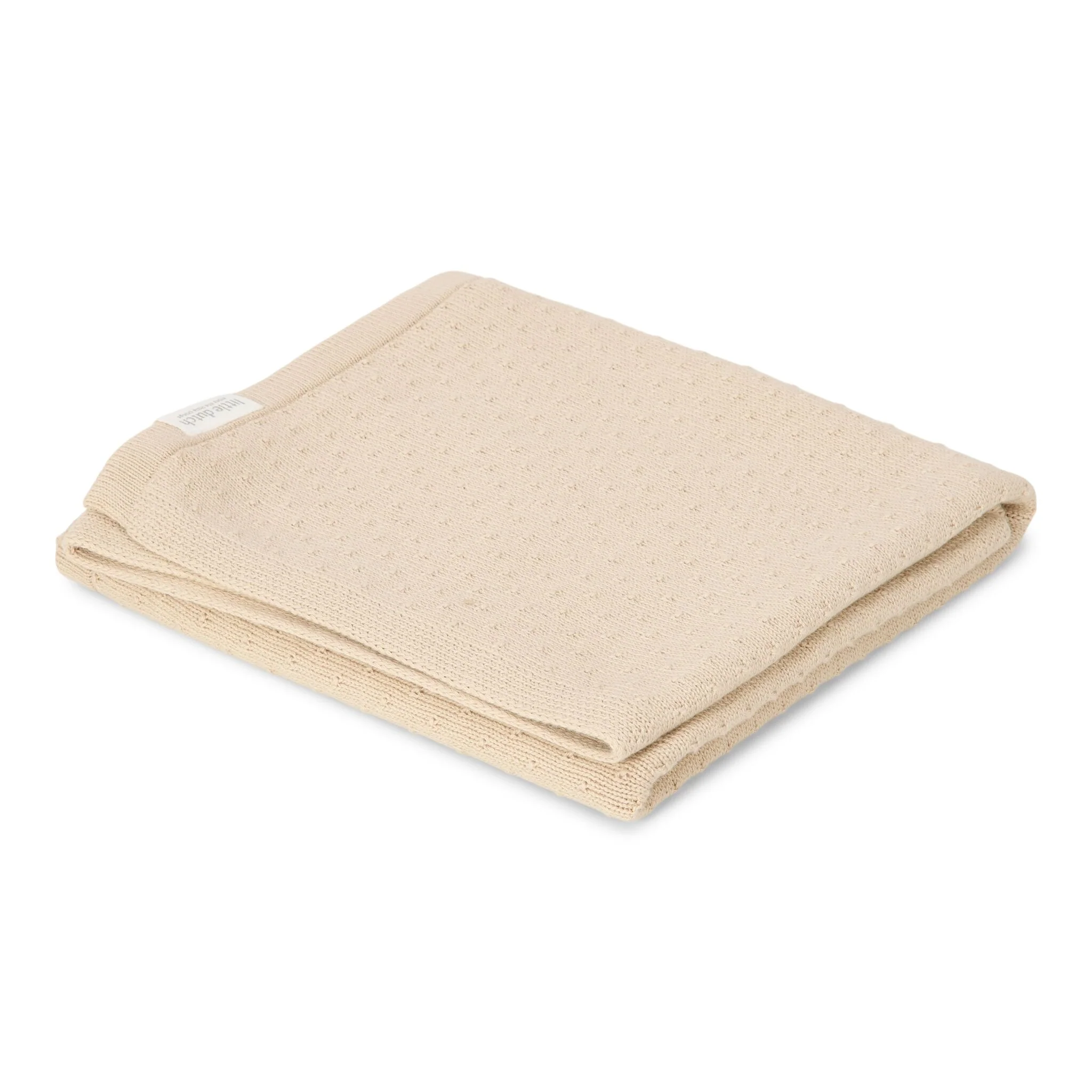 Gebreid ledikantdeken – Beige – Essentials – Image 3