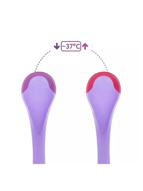 Cuillère premier repas sensitive violette – Image 3