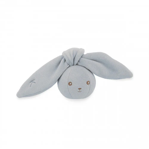 Balle hochet lapin - bleu
